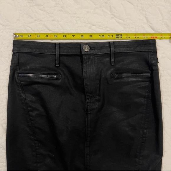 Earnest Sewn Charlotte Coated Waxed  Pencil Skirt - Picture 2 of 6